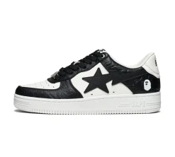A Bathing Ape Bape Sta Low #4 - Black/White