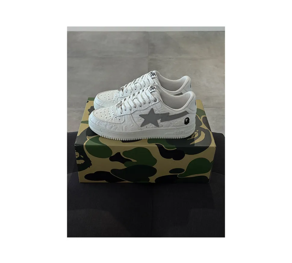 A Bathing Ape Bape Sta Low 41 - #3 Line Camo White (USADO)