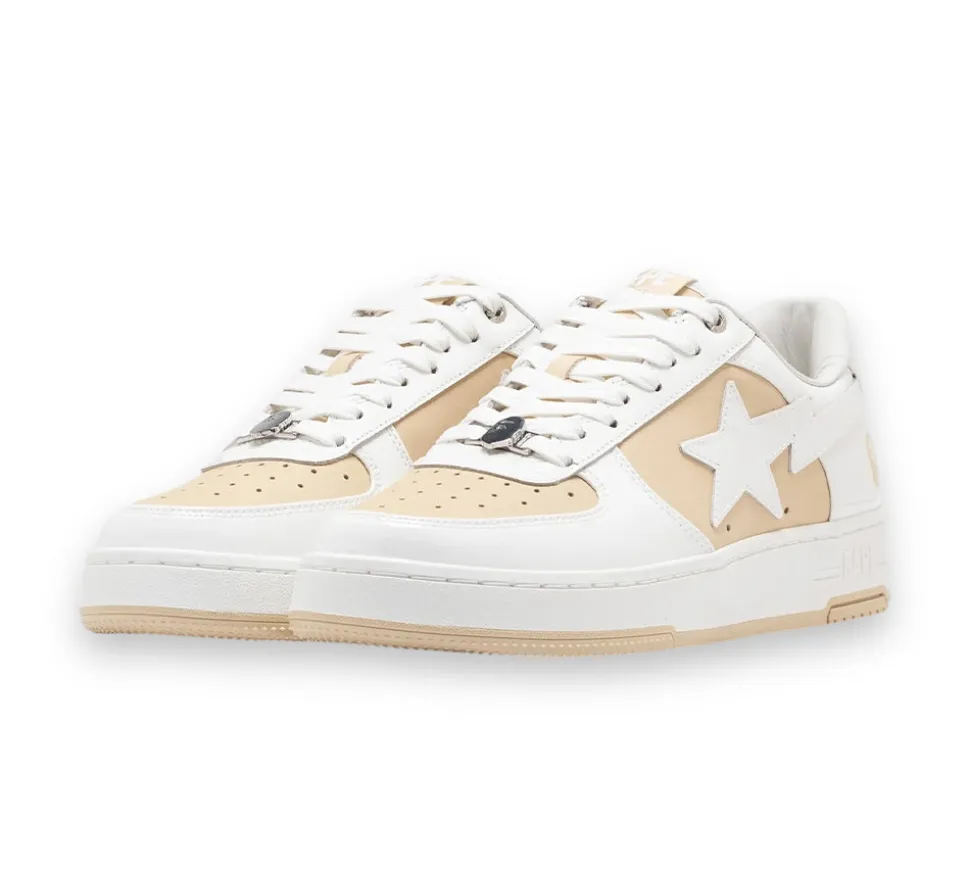 A Bathing Ape Bape Sta Low #6 - White Beige