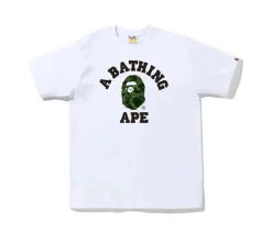A Bathing Ape Color Camo College T-shirt (FW22) - White Green