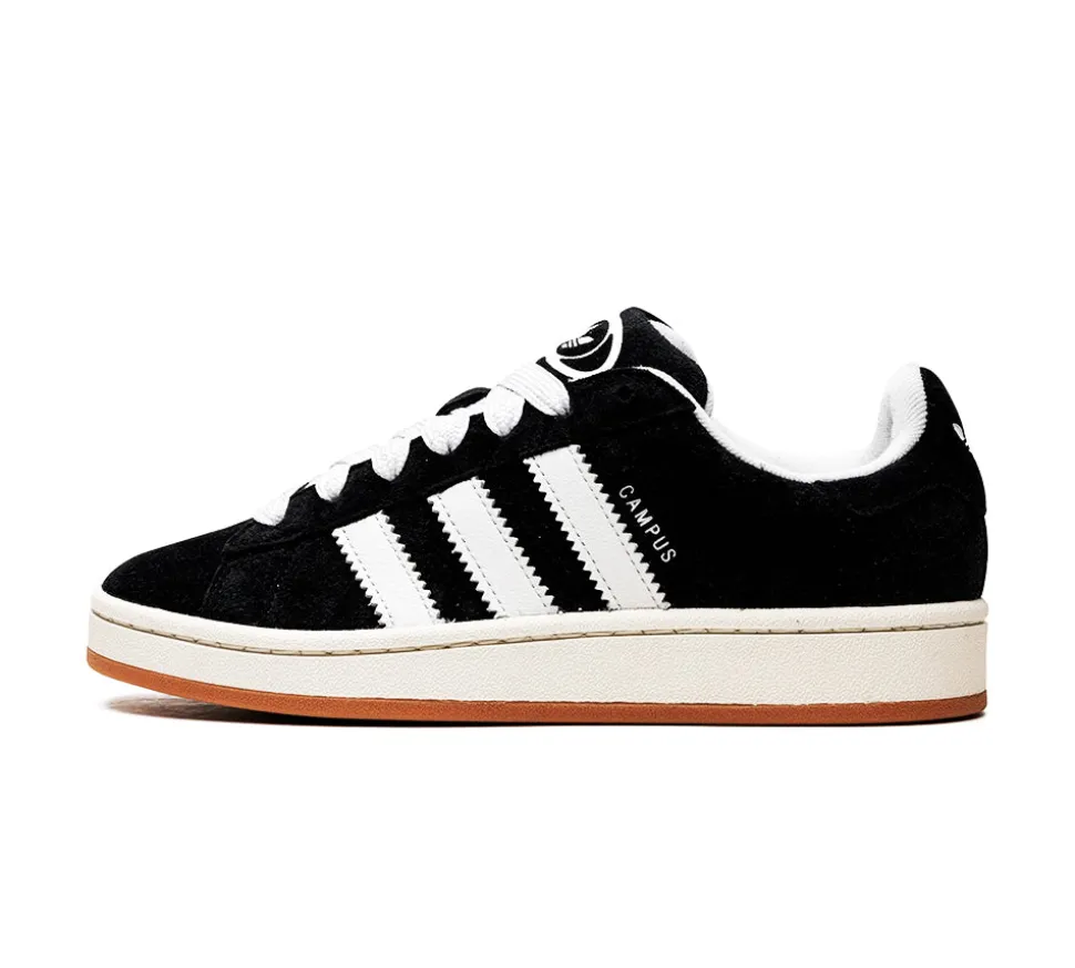 adidas Campus 00s - Core Black (Sola Amarela / Cordões Grossos)
