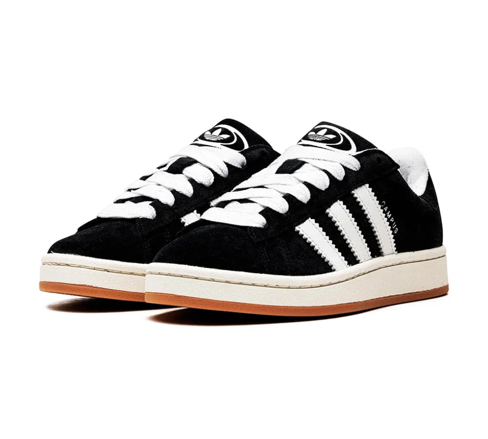 adidas Campus 00s - Core Black (Sola Amarela / Cordões Grossos)