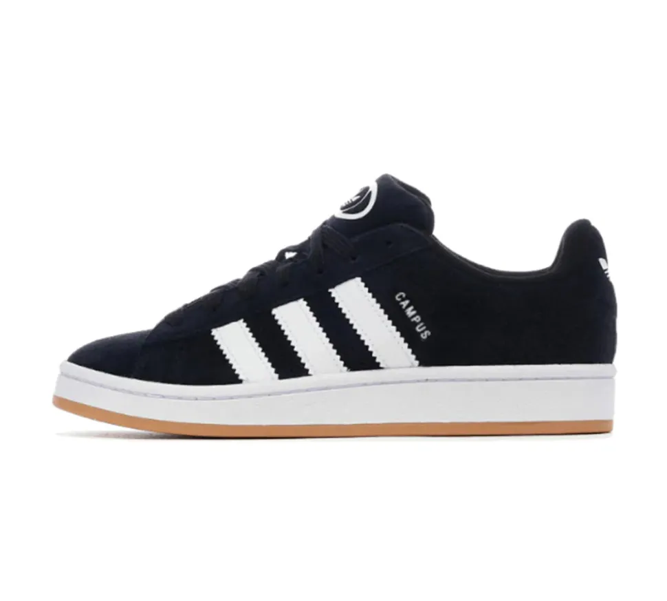 adidas Campus 00s Júnior - Core Black (Sola Branca & Cordões Standard)