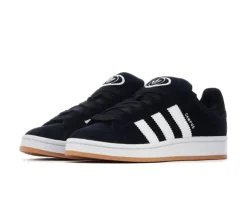 adidas Campus 00s Júnior - Core Black (Sola Branca & Cordões Standard)