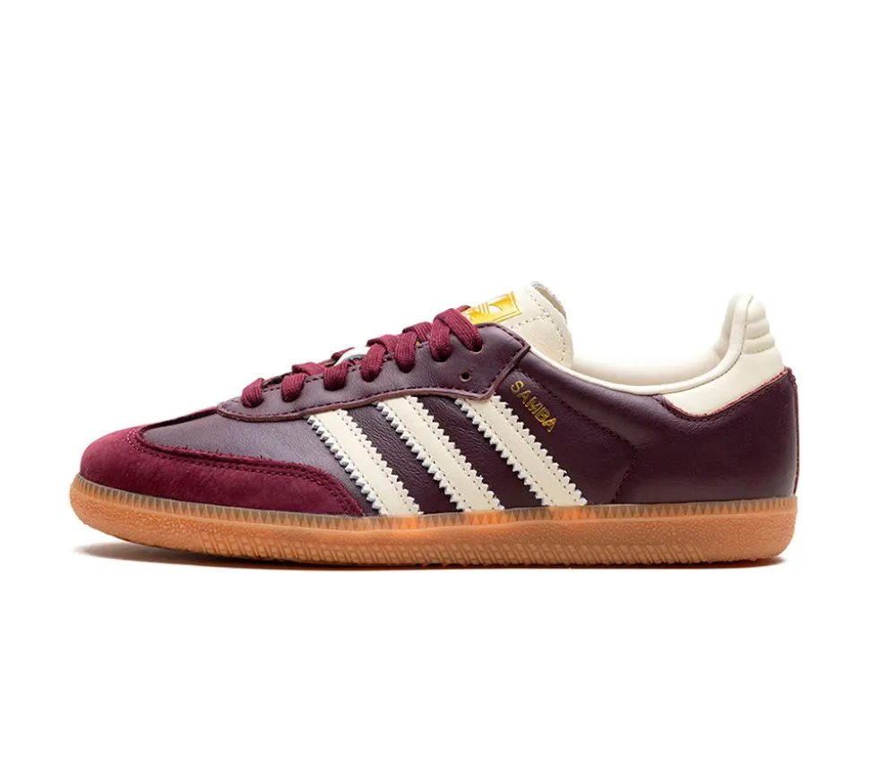 adidas Samba OG - Maroon Gold Metallic