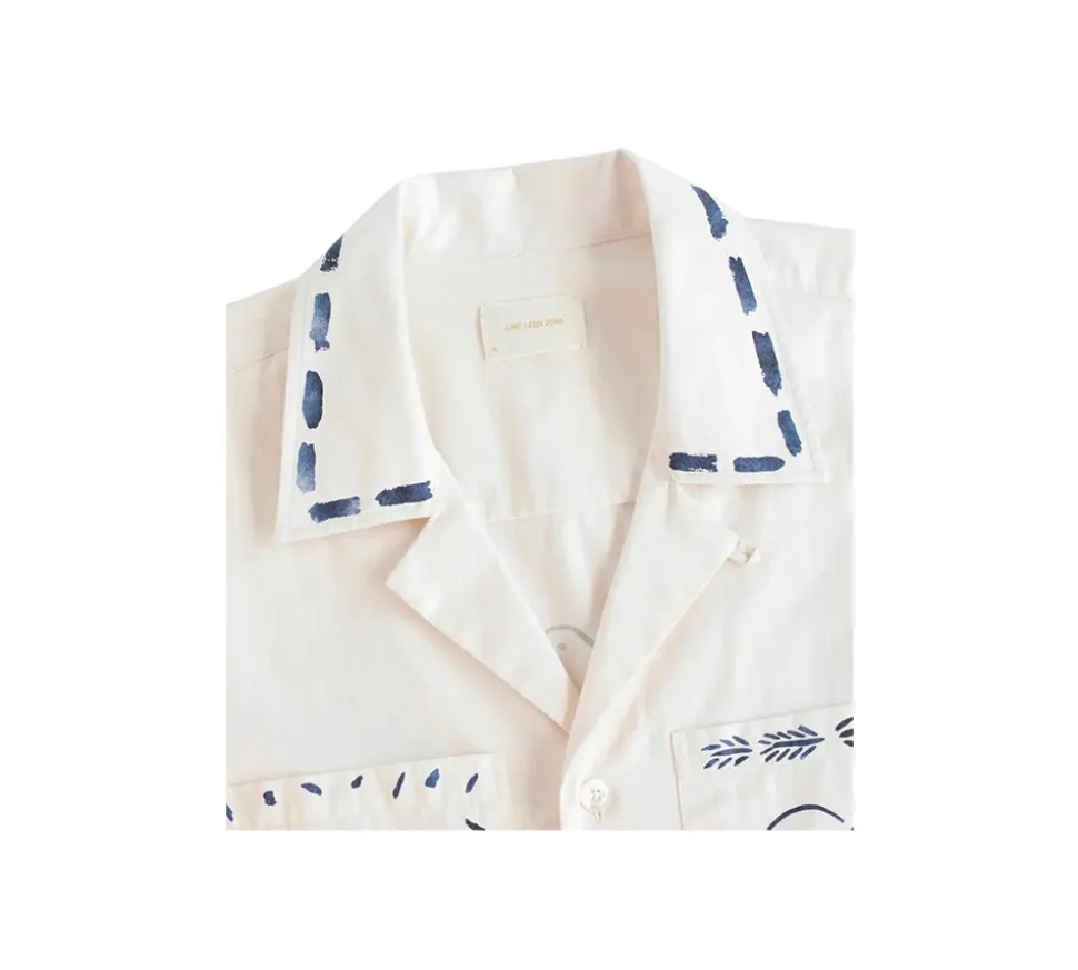 Aimé Leon Dore Lesvos Cropped Camp Shirt - White