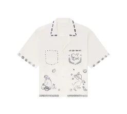 Aimé Leon Dore Lesvos Cropped Camp Shirt - White