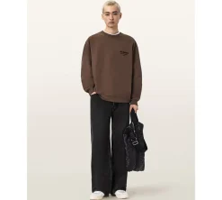 ALLSAINTS Xander Crewneck Sweatshirt - Brown