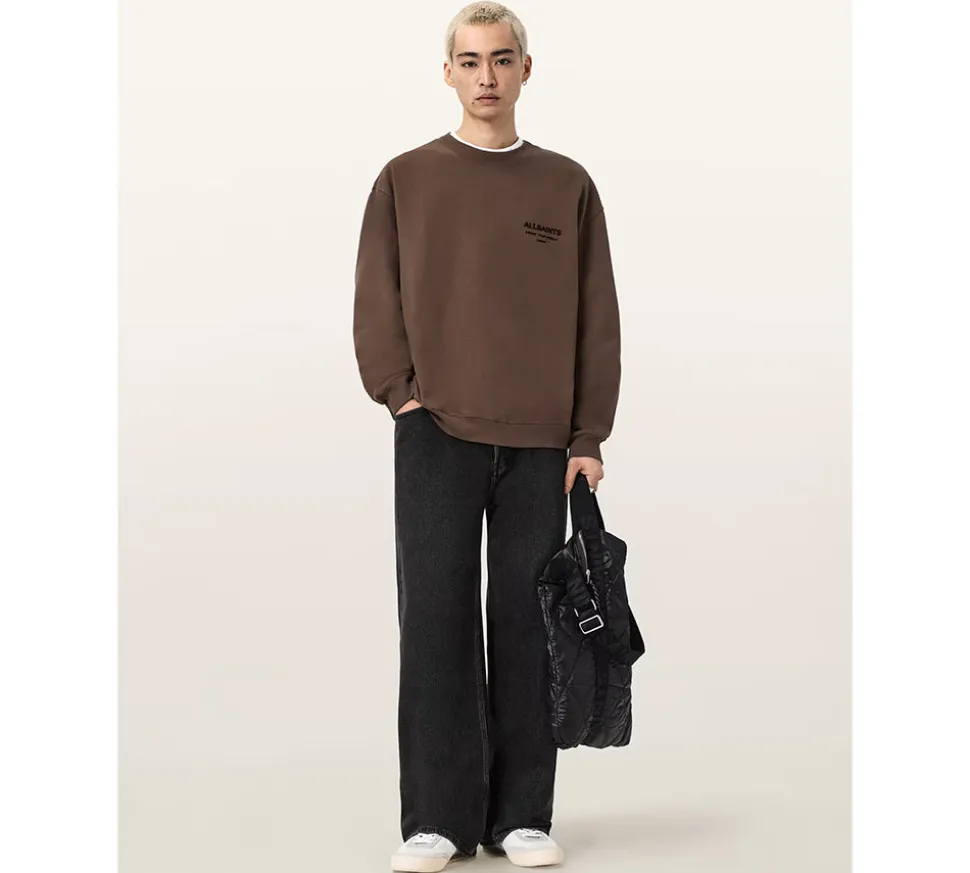 ALLSAINTS Xander Crewneck Sweatshirt - Brown