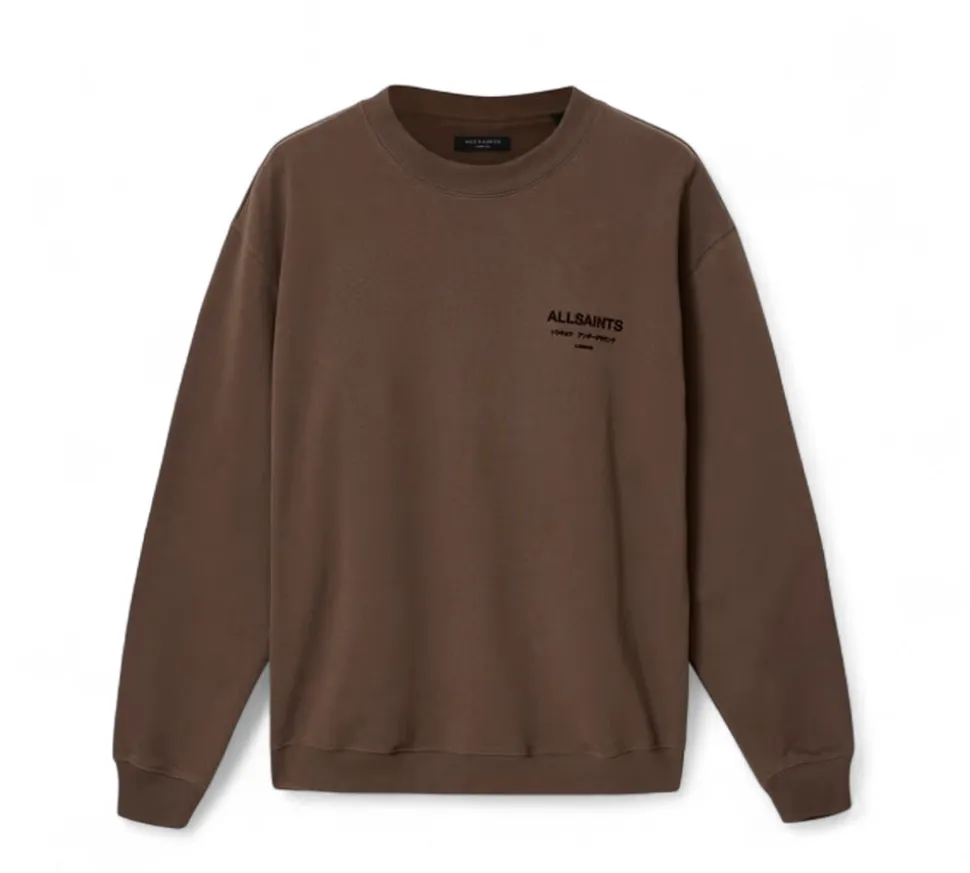 ALLSAINTS Xander Crewneck Sweatshirt - Brown