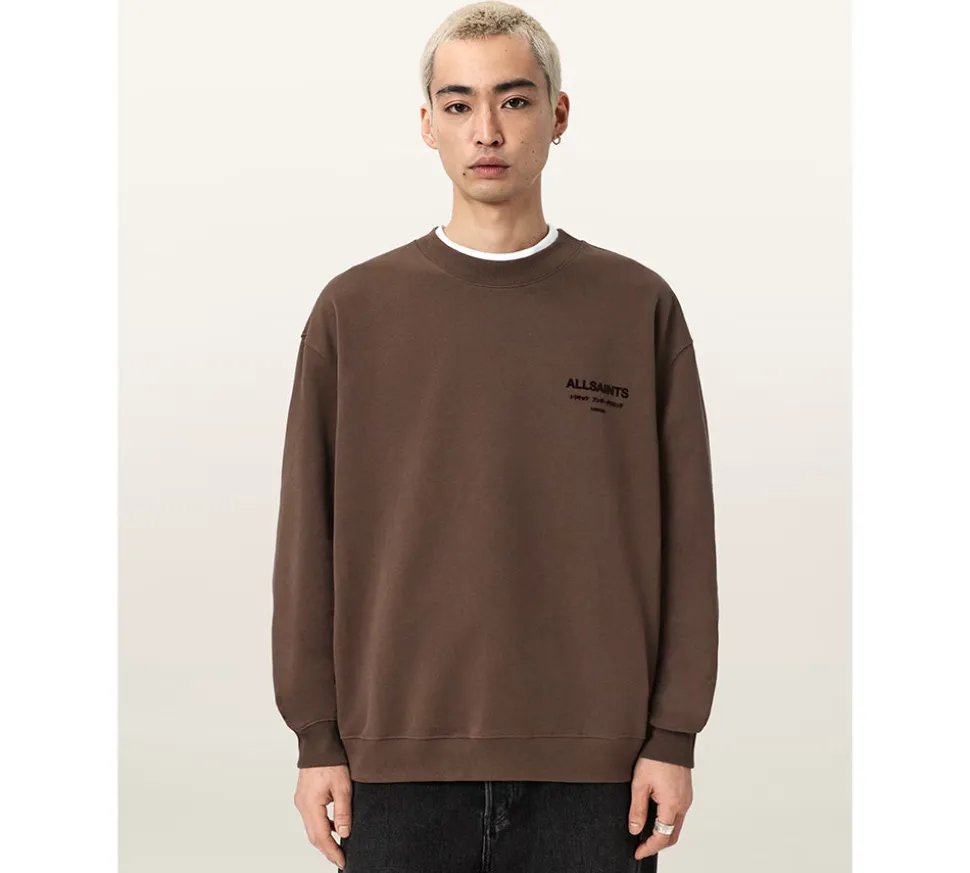 ALLSAINTS Xander Crewneck Sweatshirt - Brown