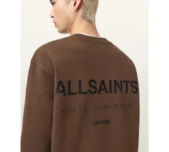 ALLSAINTS Xander Crewneck Sweatshirt - Brown