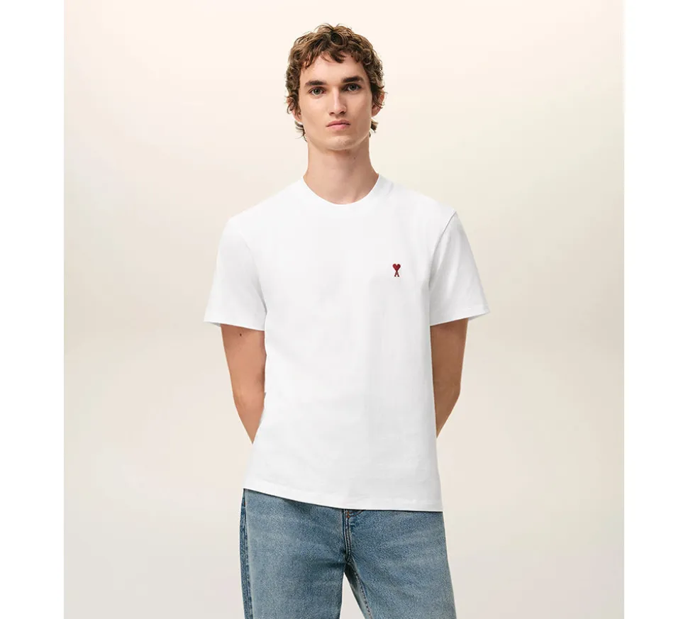 Ami De Coeur Cotton Tshirt - White Red