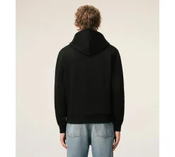 Ami De Coeur Cotton Zipped Hoodie - Black Red