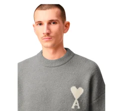 Ami De Coeur Crewneck Sweater - Grey Alpaca