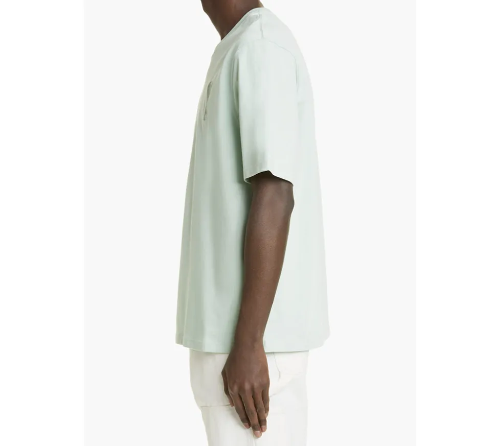 Ami Paris AMI de Coeur Tone-On-Tone T-shirt - Aqua