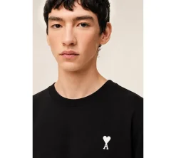 Ami Paris Organic Cotton T-shirt - Black