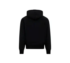 Ami Paris Small Red Ami De Coeur Hoodie - Black