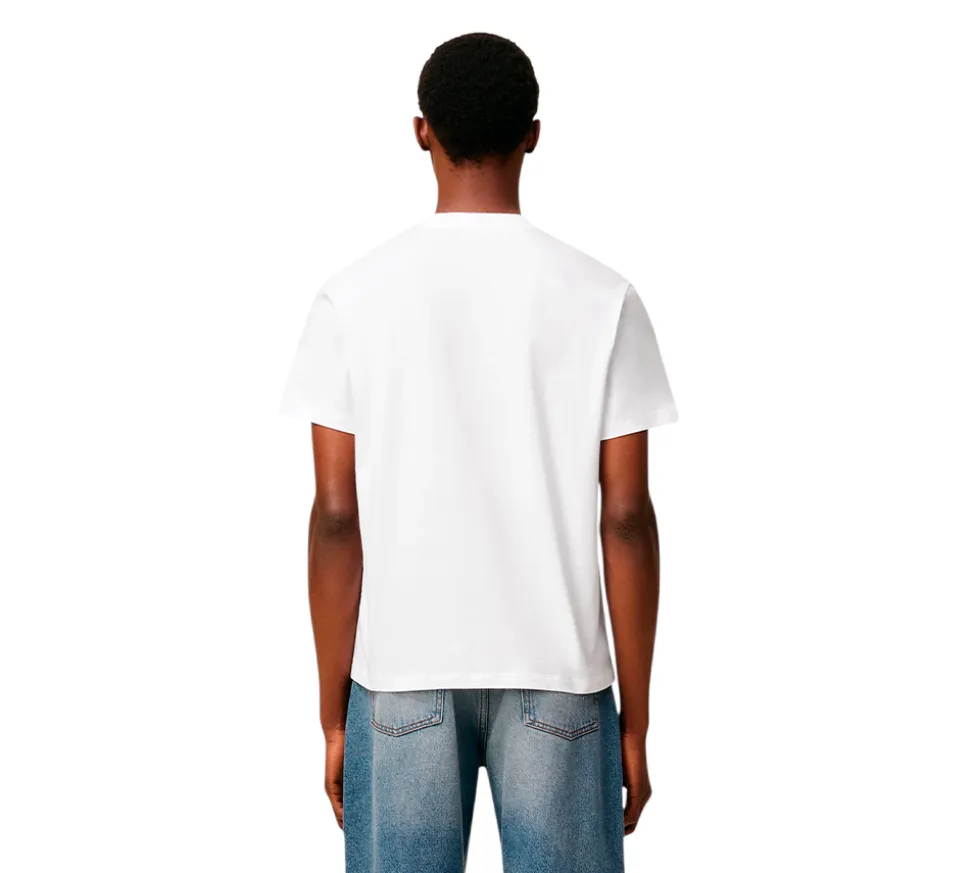 Ami Paris Small Red Ami De Coeur T-shirt- White