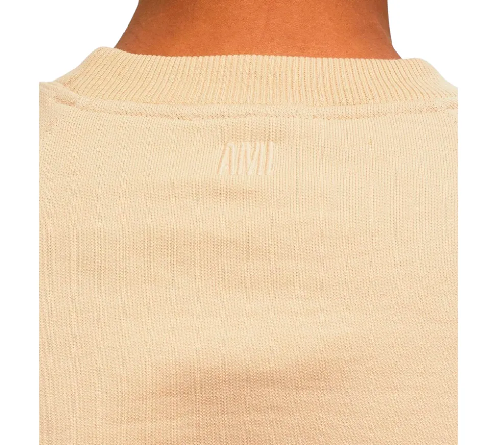 Ami Paris Tonal Ami De Coeur Crewneck - Beige