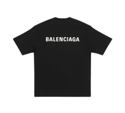 Balenciaga Logo Medium Fit T-shirt - Black