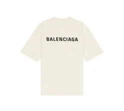 Balenciaga Medium Fit T-shirt - Cream/Black