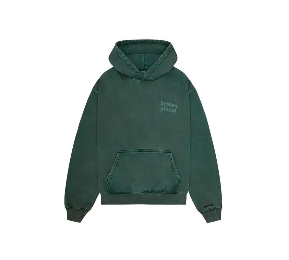 Broken Planet Basics Hoodie - Washed Emerald