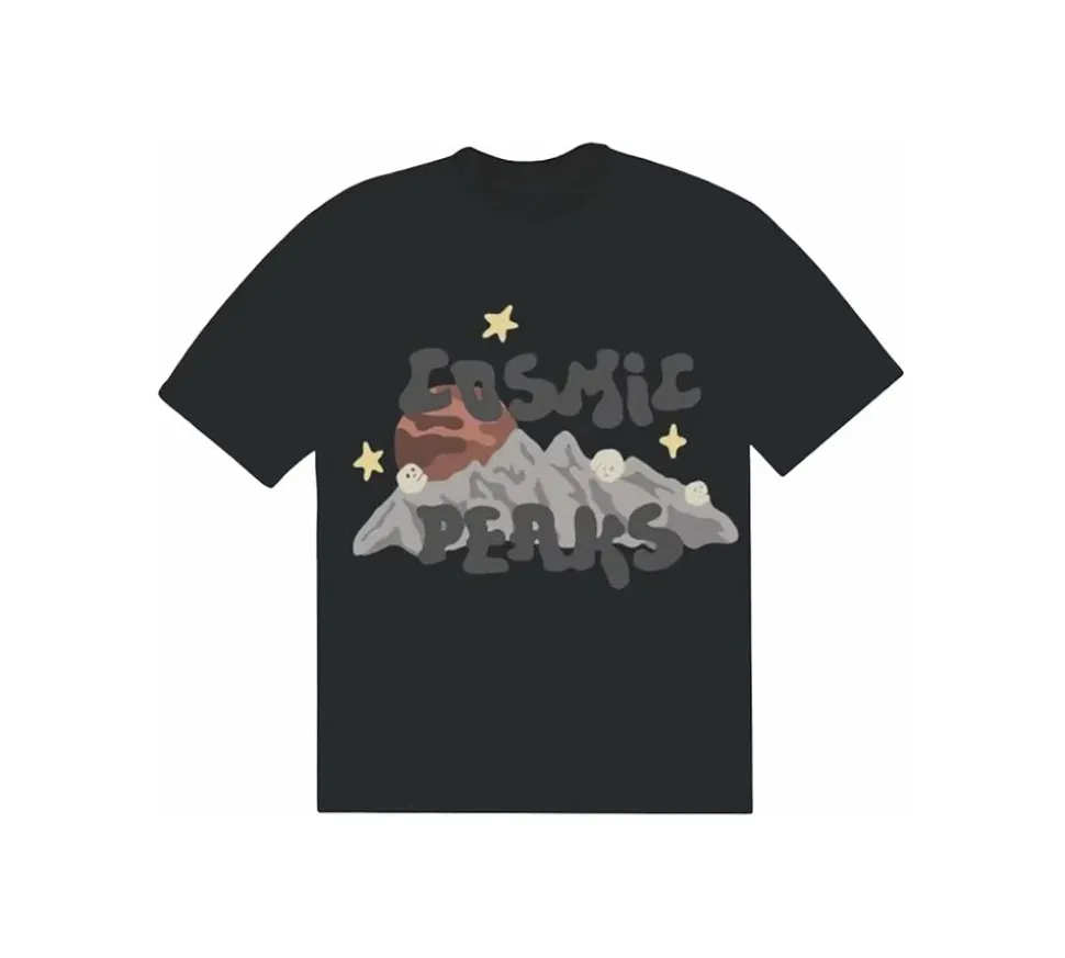 Broken Planet Cosmic Peaks T-shirt Soot - Black