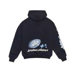 Broken Planet Cosmic Speed Hoodie - Midnight Black
