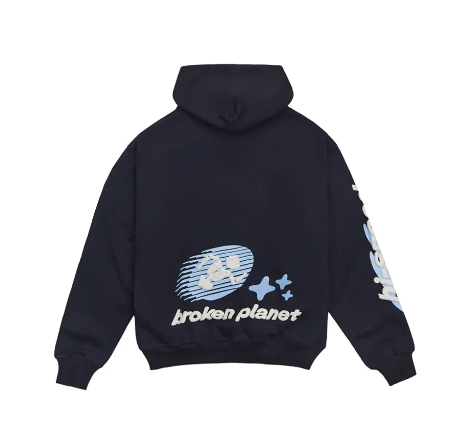 Broken Planet Cosmic Speed Hoodie - Midnight Black