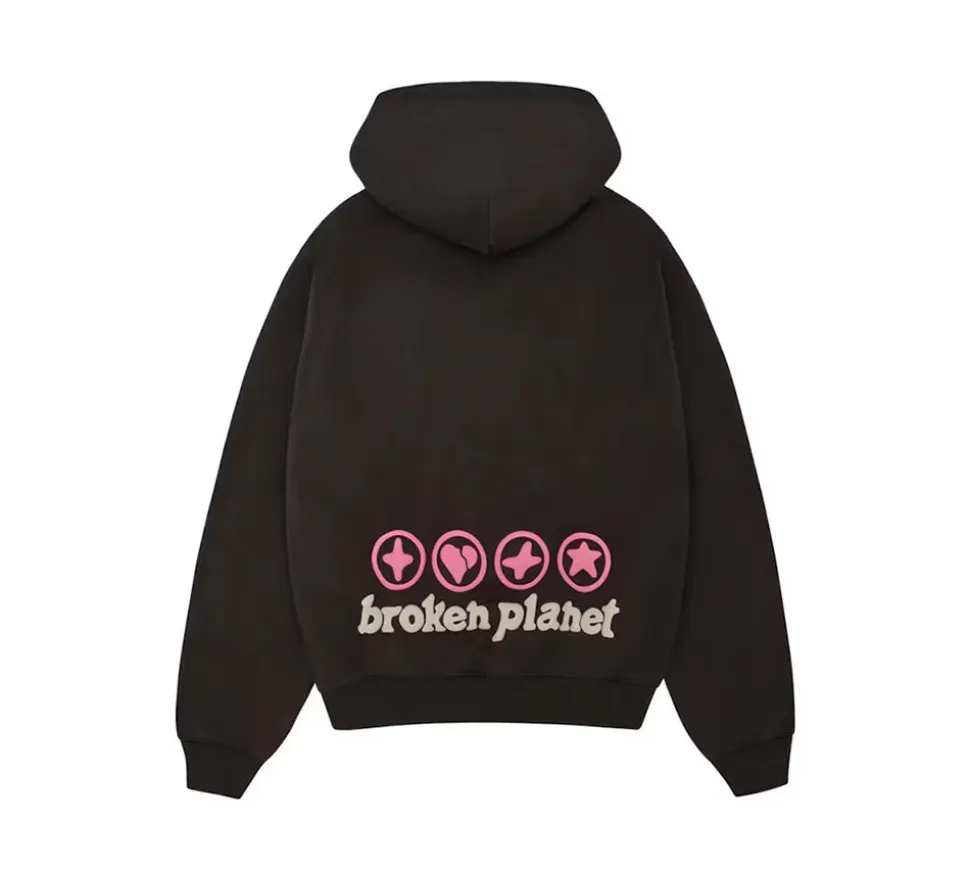 Broken Planet Hearts Are Made To Be Broken Hoodie - Soot Black