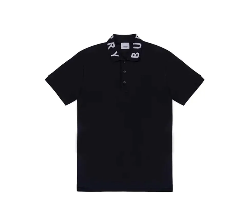 Burberry Ryland Collar Logo Polo - Black