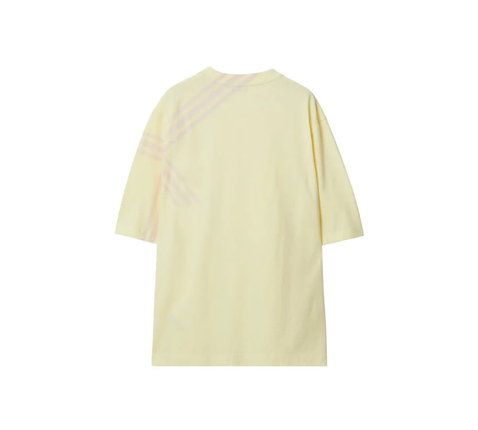 Burberry Yellow Checked T-shirt – Yellow