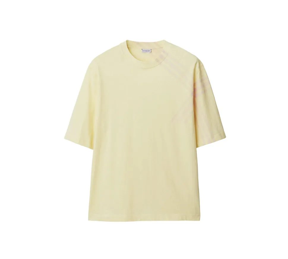 Burberry Yellow Checked T-shirt – Yellow