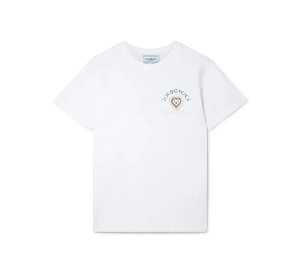 Casablanca 'For The Peace' Cotton T-shirt - WHITE