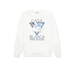 Casablanca Par Avion Crewneck - White