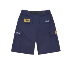 Corteiz Alcatraz Cargo Shorts - Navy