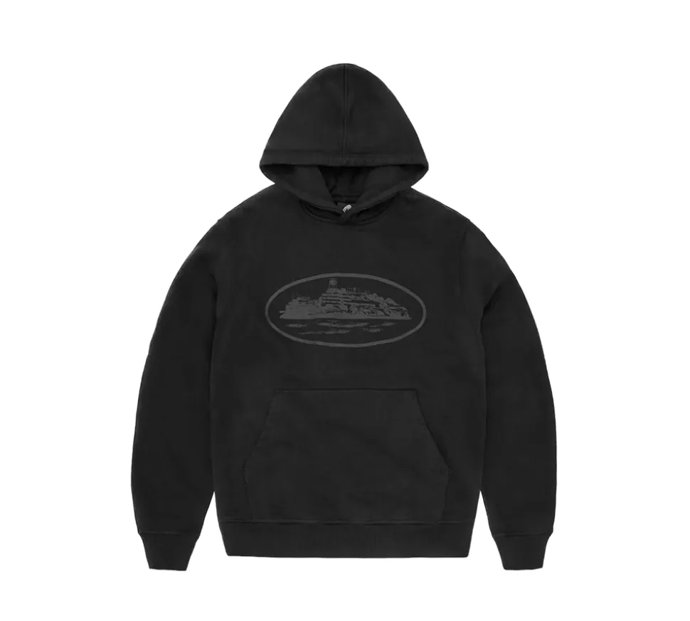 Corteiz Alcatraz Hoodie - Triple Black