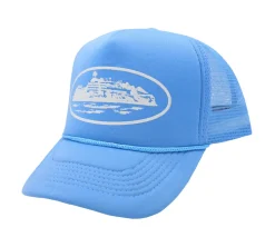 Corteiz Alcatraz Trucker Hat Baby Blue