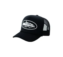 Corteiz Alcatraz Trucker Hat - Black