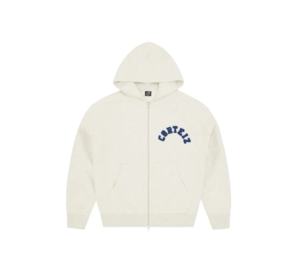 Corteiz Colly Arch Zip Hoodie - Light Heather Grey