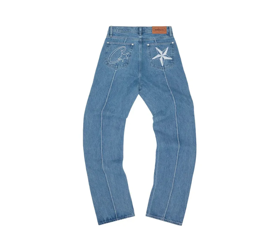 Corteiz C-Star Denim Jeans - Blue