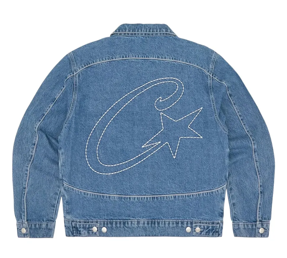 Corteiz C-Star Denim Trucker Jacket - Washed Blue
