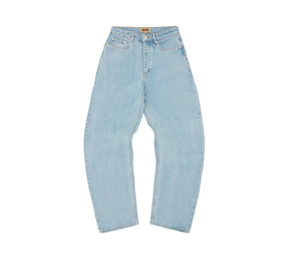 Corteiz Dual Stripe Baggy Jeans - Stone Wash