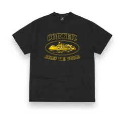 Corteiz Glow in The Dark OG Alcatraz T-shirt - Black
