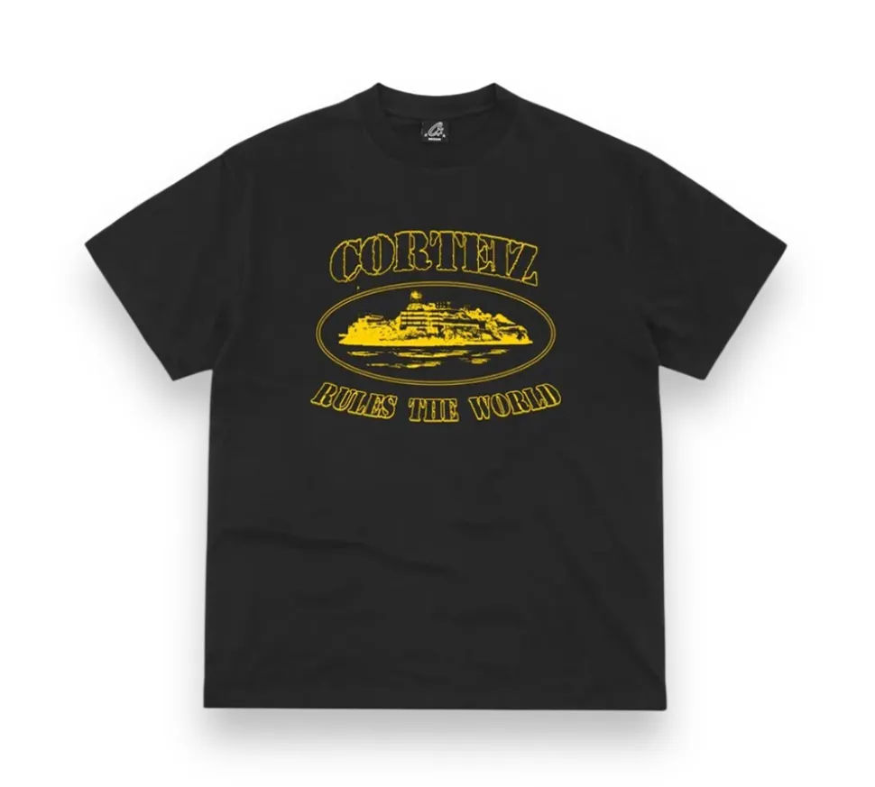 Corteiz Glow in The Dark OG Alcatraz T-shirt - Black