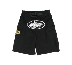 Corteiz Guerillaz Cargo Shorts - Black