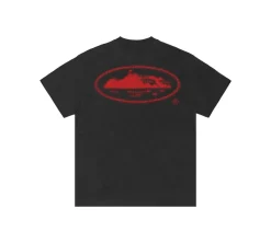Corteiz Halftone Island T-shirt - Black/Red