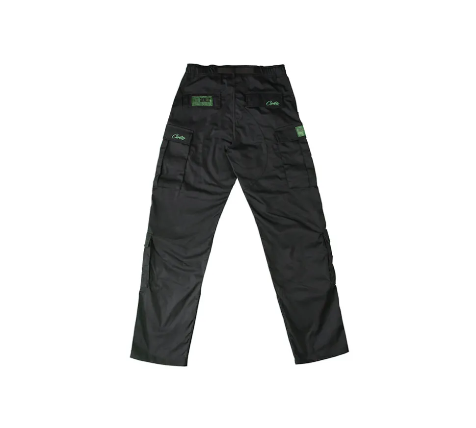 Corteiz Mula Guerillaz Cargo Pants - Black/Green