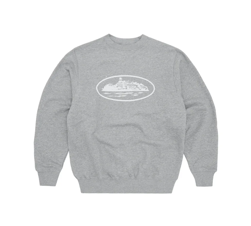 Corteiz OG Alcatraz Crewneck - Heather Grey